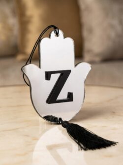 תליון לרכב כסף-אות מובלטת