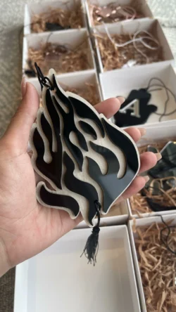 ⁦תליון לרכב-האש שלי שחור דוצ⁩ – תמונה ⁦2⁩