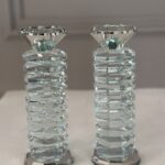 פמוטי קריסטל מדורגים-שקוף