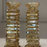 פמוטי קריסטל מדורגים-זהב