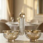 מלחיית קריסטל מהודרת זהב