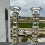 זוג פמוטי קריסטל-22 ס"מ