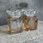 זוג פמוטי קריסטל זהב