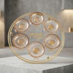 קערה לפסח זכוכית-זהב