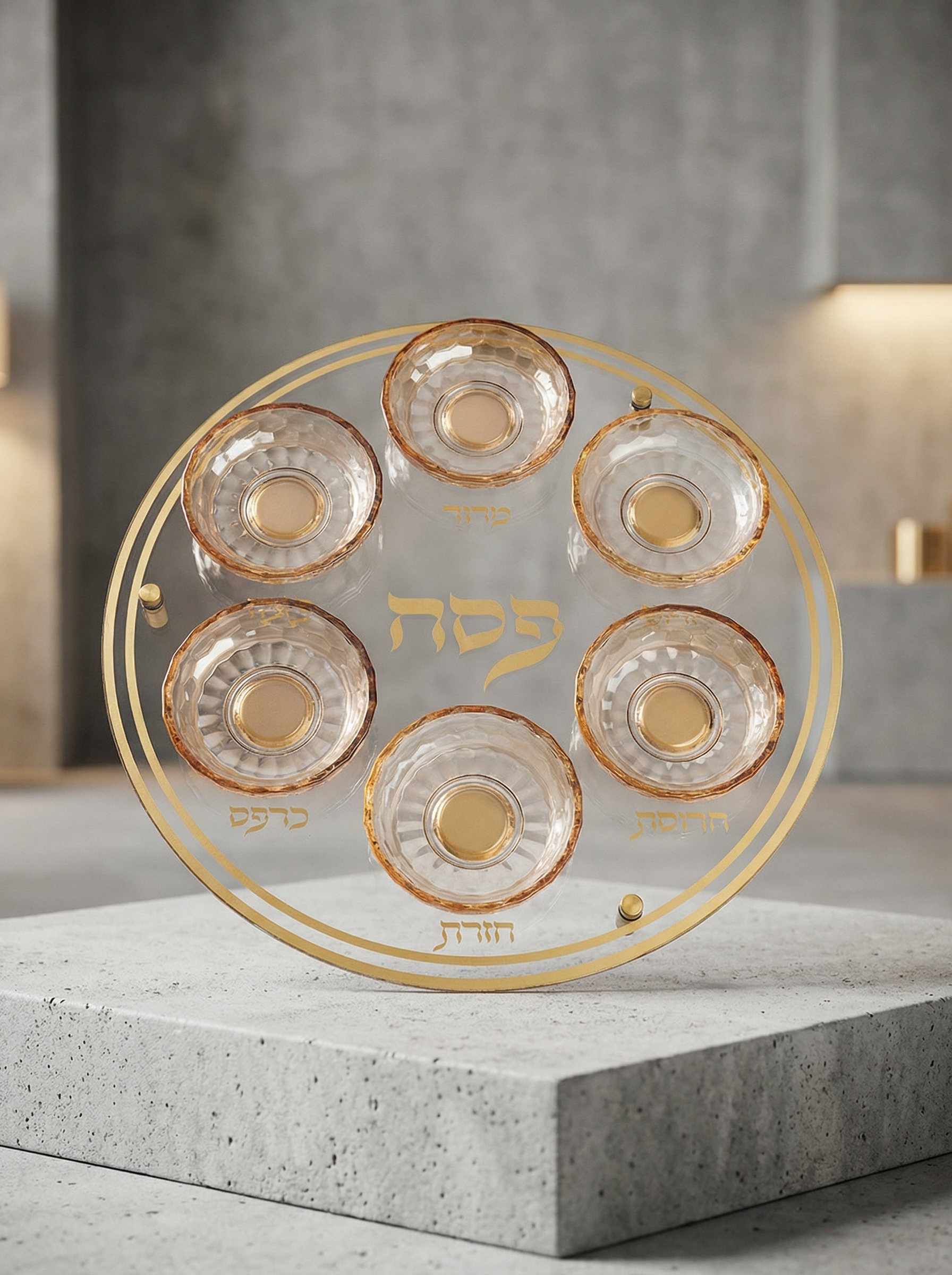 a31376fe-2ad3-479b-a471-0f0b88aa7d8c_c0f57971_a5c8_4417_af7d_d41998c2021d קערה לפסח זכוכית-זהב – תמונה 1