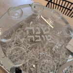מגש ראש השנה זכוכית-כולל שם משפחה