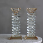 פמוטים לשבת קריסטל מהודרים-זהב