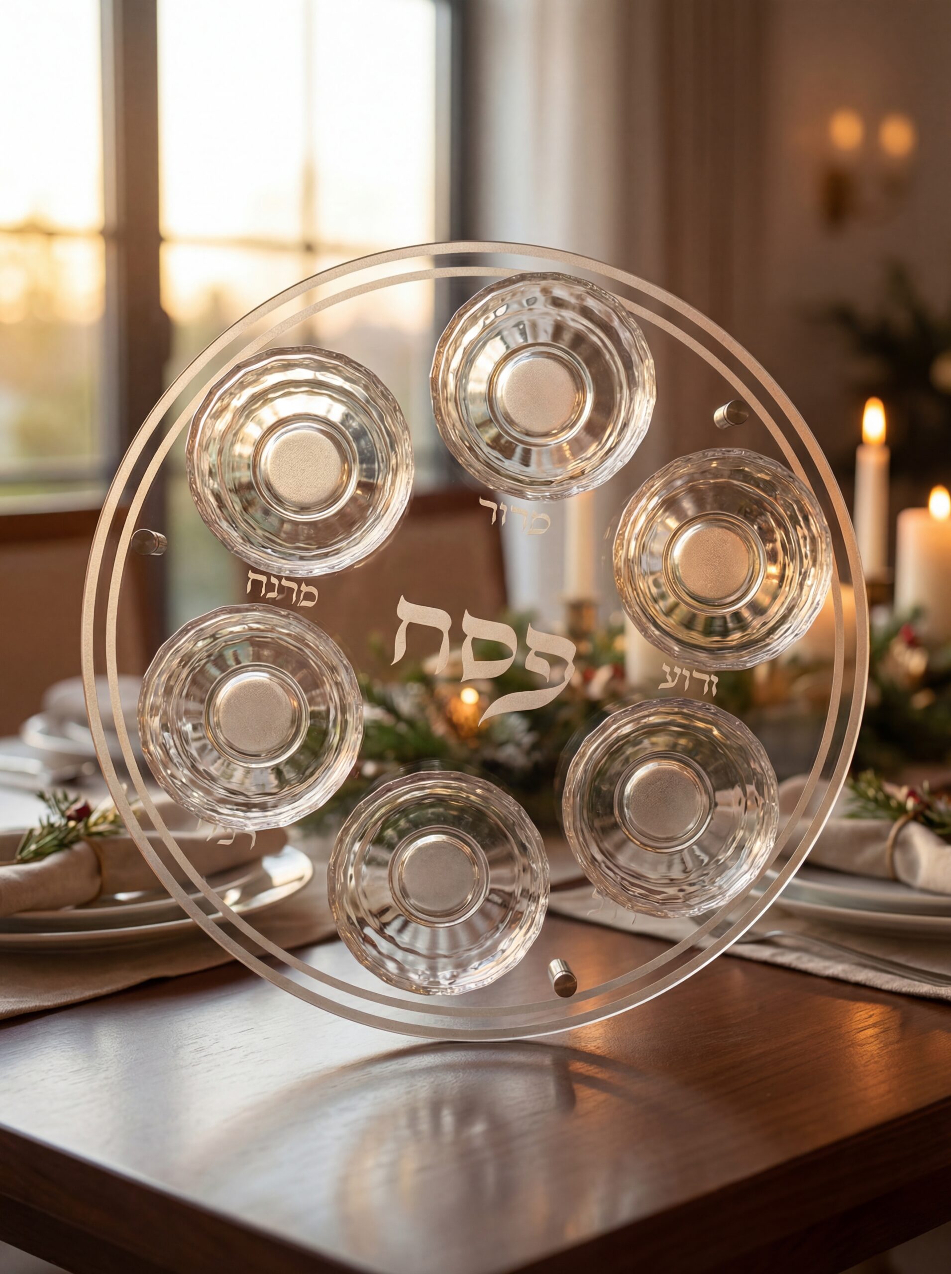 31077c82-f2e3-4fb2-9932-6042c60da7aa_file צלחת פסח זכוכית - כסף עגול – תמונה 1