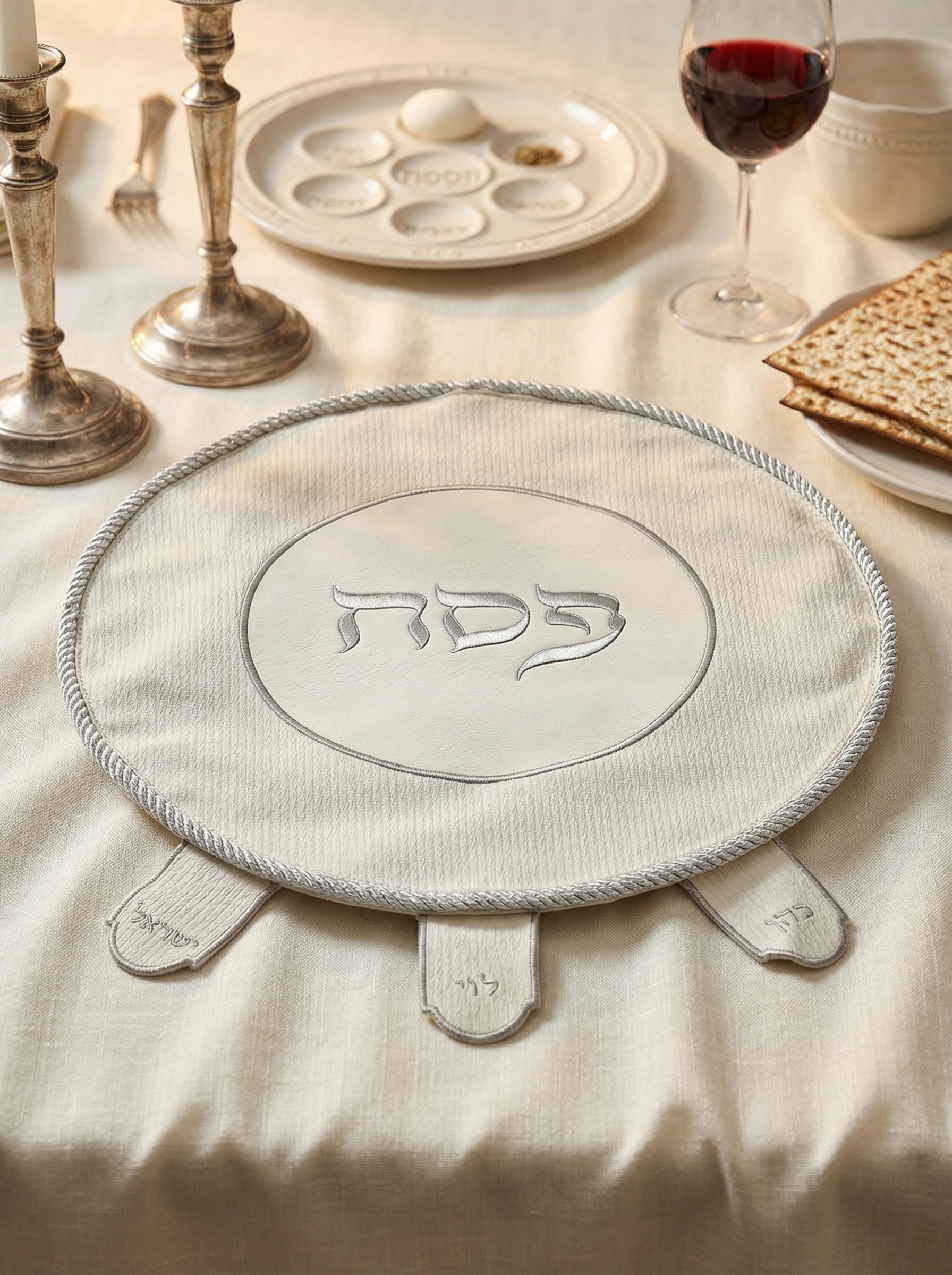 fdf0e6e1-6a3b-44f5-9926-81b51fa3ce5e_089cf5eb_99fe_4302_9d79_bc612d65deec כיסוי פסח - כסף – תמונה 1