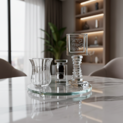 סט הבדלה- שקוף עגול