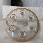 צלחת פסח זכוכית - רוז גולד