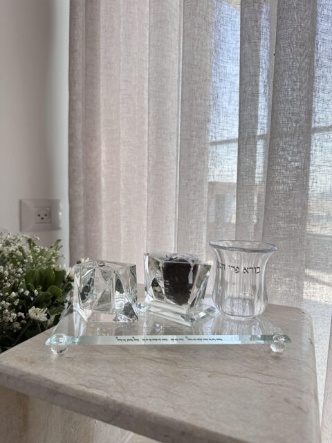 סט הבדלה -קריסטל שקוף