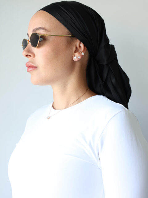 דגם שחור -סטן -כיסוי מלא