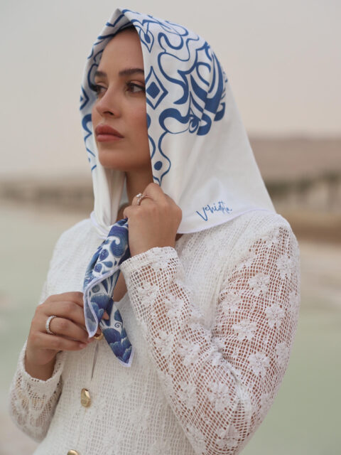 מטפחת PREMIUM- גלי תכלת