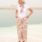 מטפחת+פראו דגם אצות ים