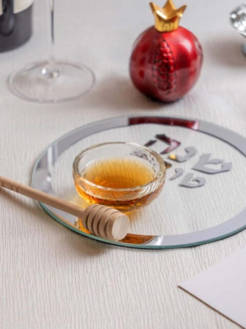 צלחת דבשית-כסף