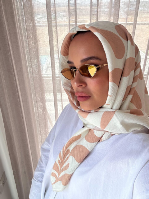 דגם פודרה עלים בד-כיסוי מלא