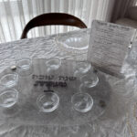 מגש ראש השנה- מראה שיש אפור