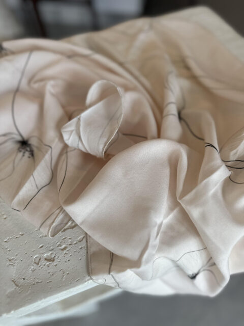 דגם פרח קלאסי בד-לונג