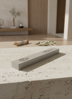 מזוזה מהודרת שמע ישראל אבן - 20 ס"מ