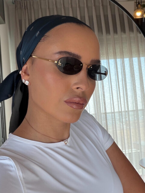 דגם שחר כחול נייבי סטן-חצי כיסוי