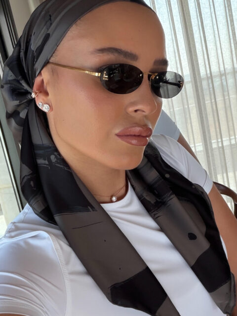 דגם שחור אפור בטון סטן-כיסוי מלא