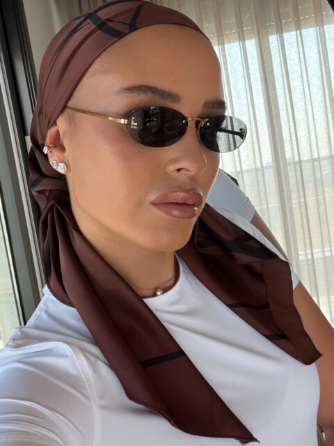 דגם חום אדמה סטן-כיסוי מלא