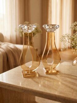 פמוטי קריסטל -14 ס"מ