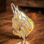 תליון לרכב-האש שלי זהב עץ