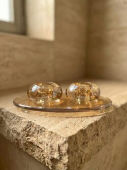 פמוטי שבת עם מגש