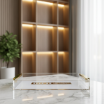 מגש חלה אקריליק -זהב