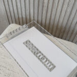 מגש חלה אקריליק -כסף