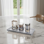 סט הבדלה מהודר גוון אפור מלבני