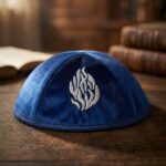 כיפה האש שלי-קטיפה כחולה