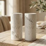 זוג פמוטי שבת טרוונטין-לבן