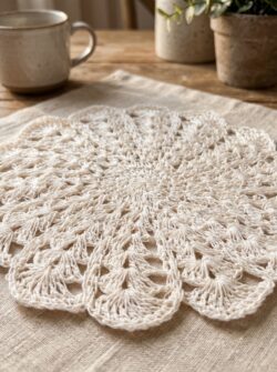 פלייסמט בד לבן