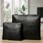 סט כיסוים-דמוי עור שחור