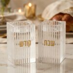 פמוטי קריסטל זהב- פסים