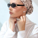 דגם מנומר עדין בד-חצי כיסוי