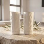 פמוטים גבוהים-גלים לבן