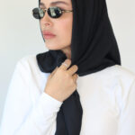 דגם שחור משי סטן- כיסוי מלא