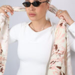 דגם עלים סומק בד- לונג