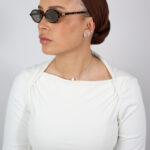 דגם חום משי סטן- חצי כיסוי