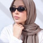 דגם פשתן חום - לונג