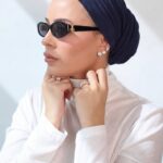 דגם פשתן כחול- כיסוי מלא