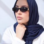 דגם פשתן כחול- לונג