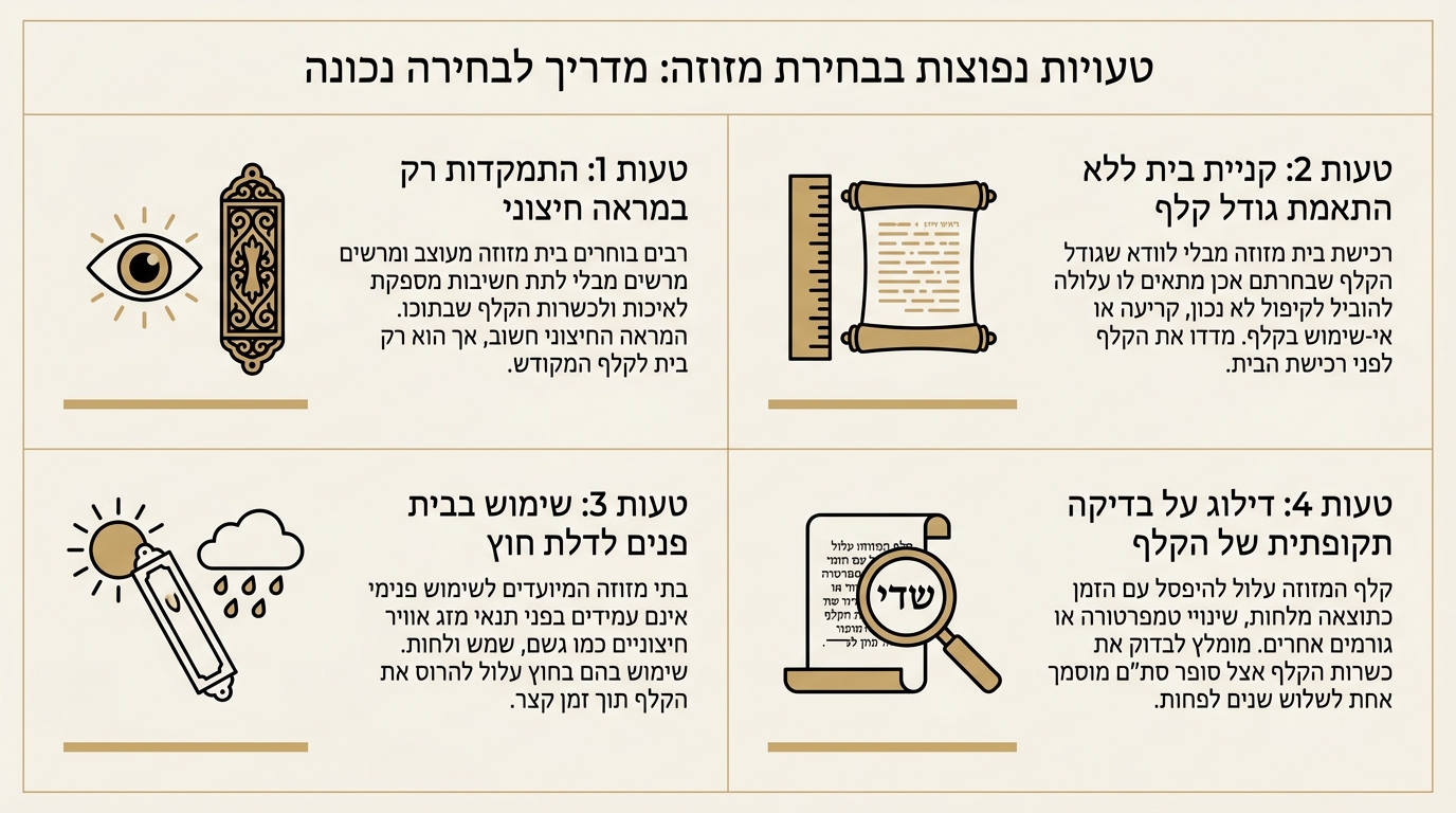 טעויות נפוצות בבחירת מזוזה לבית