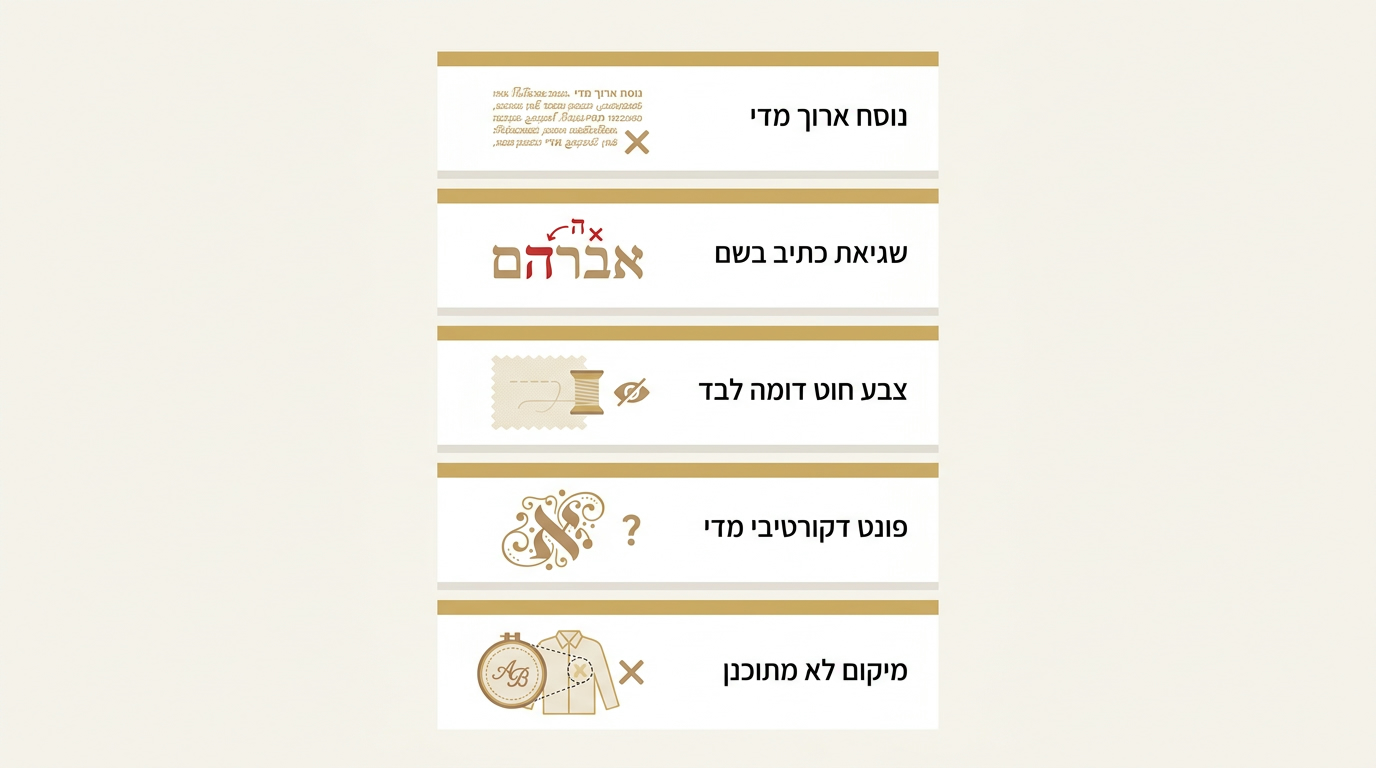 טעויות נפוצות בהזמנת הקדשה רקומה וכיצד להימנע מהן