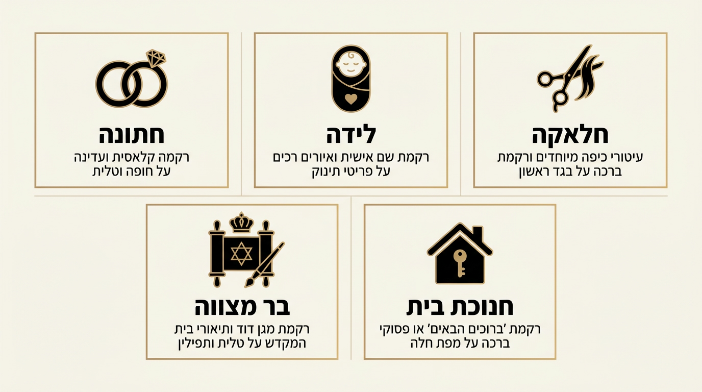 כיצד לבחור מתנה רקומה אישית לפי סוג האירוע — מדריך מפורט