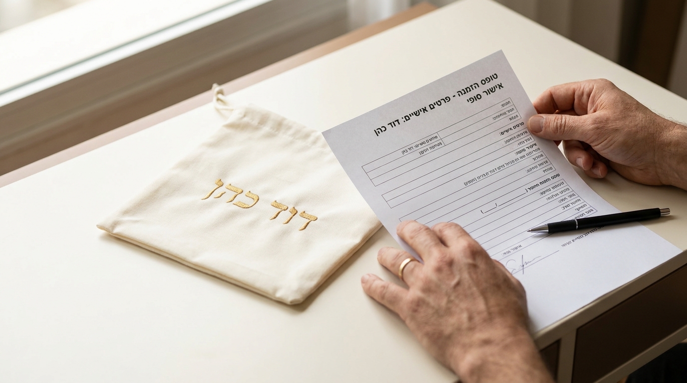 איך להזמין הקדשה אישית עם רקמה בצורה נכונה – מדריך מעשי